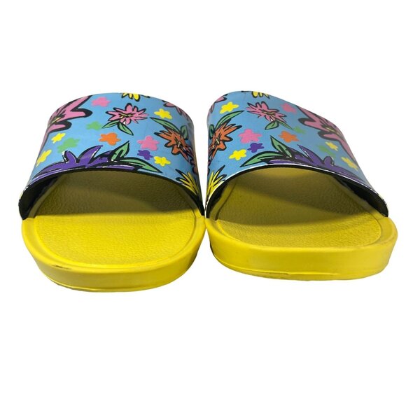 Goats The Slide Ladies slip on Sandals - Floral Print Size 7.5 34GT028 - Picture 1 of 6